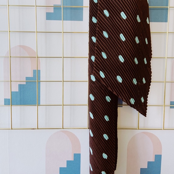 Polkadot Silk satin head piece - Picture 2 of 3